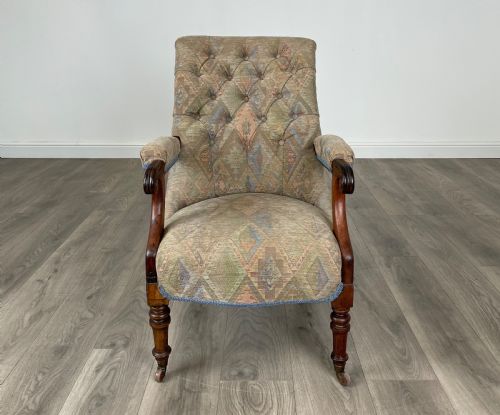 ANTIQUE 19TH CENTURY ARMCHAIR IN ROSEWOOD - ADDITIONAL PHOTO 7