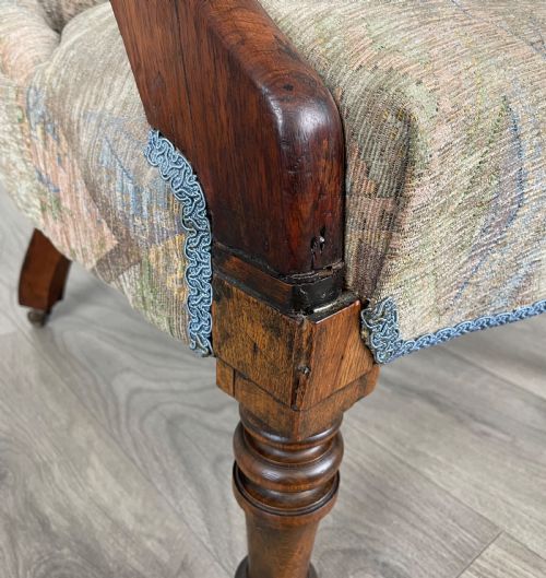 ANTIQUE 19TH CENTURY ARMCHAIR IN ROSEWOOD - ADDITIONAL PHOTO 12