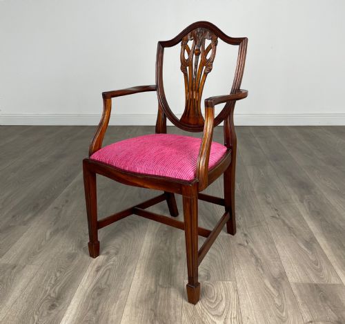 ANTIQUE 20TH CENTURY SET OF 6 SHIELD BACK DINING CHAIRS - ADDITIONAL PHOTO 1