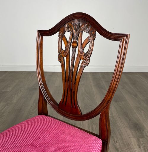 ANTIQUE 20TH CENTURY SET OF 6 SHIELD BACK DINING CHAIRS - ADDITIONAL PHOTO 3