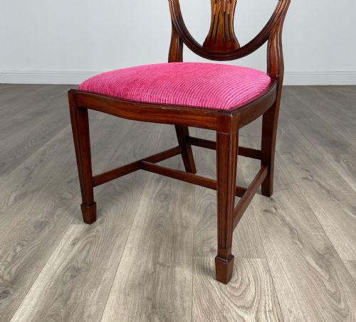 ANTIQUE 20TH CENTURY SET OF 6 SHIELD BACK DINING CHAIRS - ADDITIONAL PHOTO 4