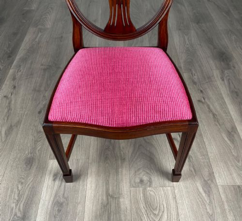 ANTIQUE 20TH CENTURY SET OF 6 SHIELD BACK DINING CHAIRS - ADDITIONAL PHOTO 6