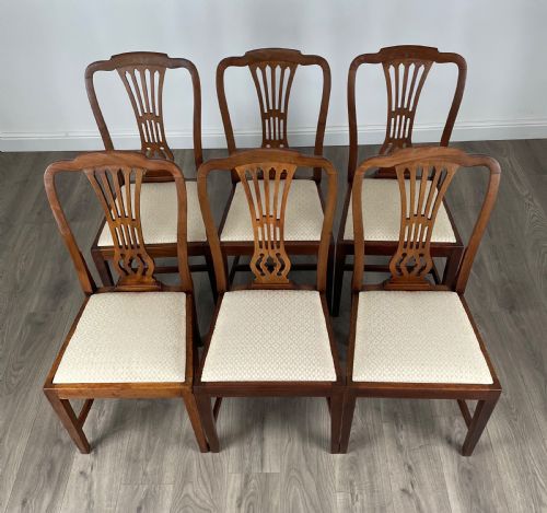 ANTIQUE 19TH CENTURY SET OF 6 DINING CHAIRS IN MAHOGANY - ADDITIONAL PHOTO 7