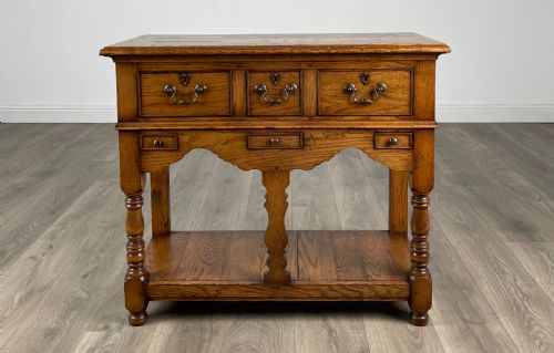 antique 20th century console table in oak - CATEGORY: ANTIQUE SIDEBOARDS - DATED EDWARDIAN