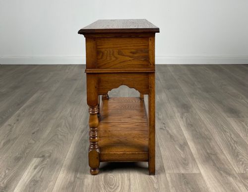 ANTIQUE 20TH CENTURY CONSOLE TABLE IN OAK - ADDITIONAL PHOTO 3