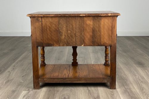 ANTIQUE 20TH CENTURY CONSOLE TABLE IN OAK - ADDITIONAL PHOTO 4