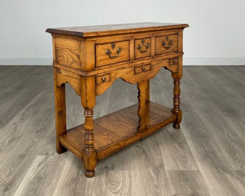 ANTIQUE 20TH CENTURY CONSOLE TABLE IN OAK - ADDITIONAL PHOTO 7