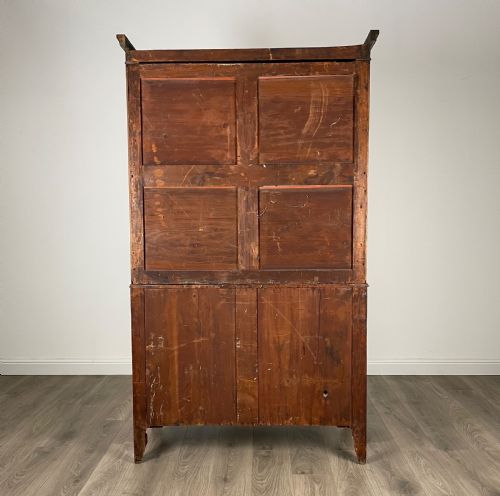 ANTIQUE 18TH CENTURY BOOKCASE ON CHEST IN MAHOGANY - ADDITIONAL PHOTO 6