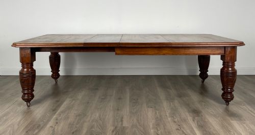 LARGE ANTIQUE 19TH CENTURY DINING TABLE IN OAK - ADDITIONAL PHOTO 2