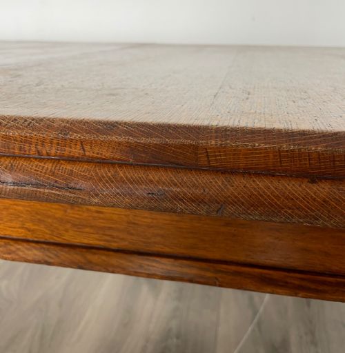 LARGE ANTIQUE 19TH CENTURY DINING TABLE IN OAK - ADDITIONAL PHOTO 8