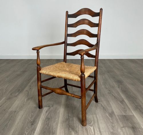 ANTIQUE 20TH CENTURY SET OF 6 DINING CHAIRS IN OAK - ADDITIONAL PHOTO 1