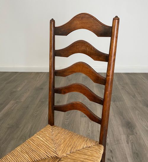 ANTIQUE 20TH CENTURY SET OF 6 DINING CHAIRS IN OAK - ADDITIONAL PHOTO 3