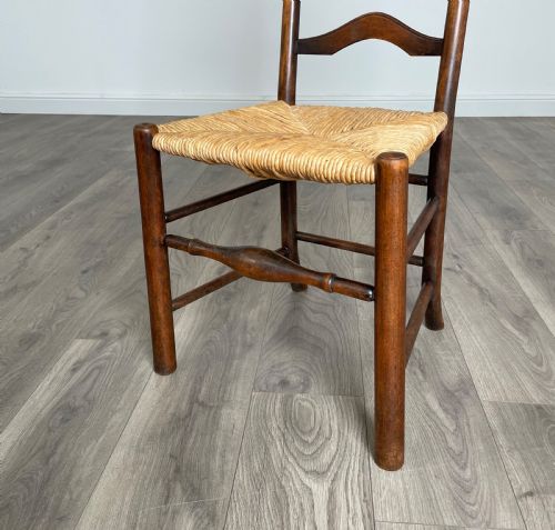 ANTIQUE 20TH CENTURY SET OF 6 DINING CHAIRS IN OAK - ADDITIONAL PHOTO 4