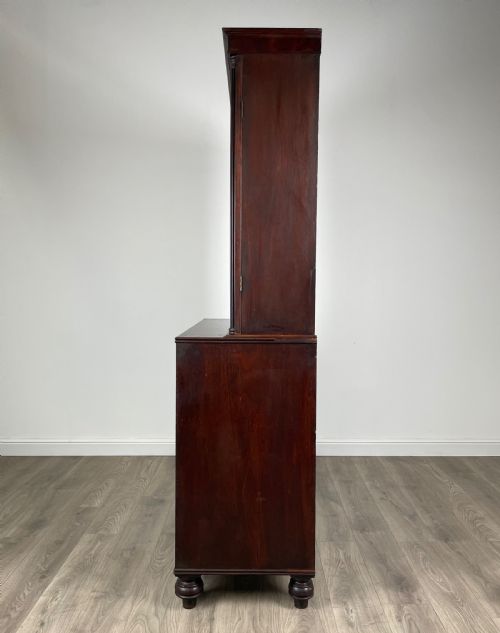 ANTIQUE 18TH CENTURY SECRETAIRE BOOKCASE IN MAHOGANY - ADDITIONAL PHOTO 5