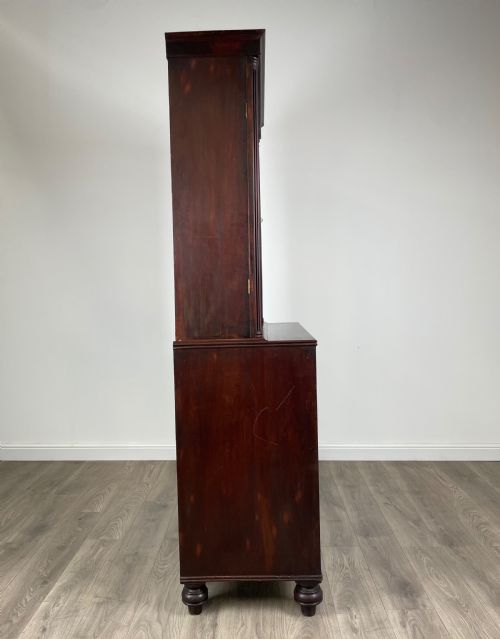ANTIQUE 18TH CENTURY SECRETAIRE BOOKCASE IN MAHOGANY - ADDITIONAL PHOTO 9