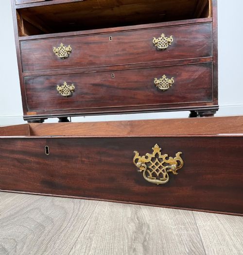 ANTIQUE 18TH CENTURY SECRETAIRE BOOKCASE IN MAHOGANY - ADDITIONAL PHOTO 12