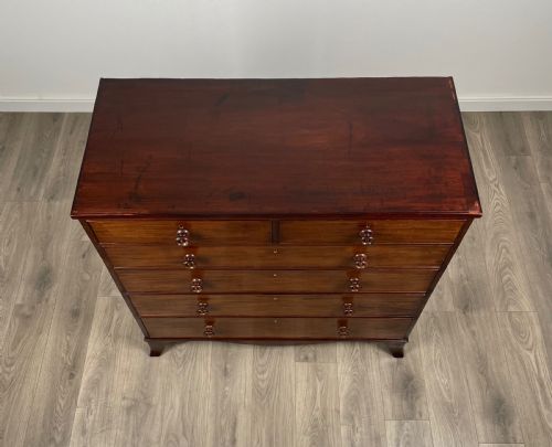ANTIQUE 19TH CENTURY MAHOGANY CHEST OF DRAWERS - ADDITIONAL PHOTO 9
