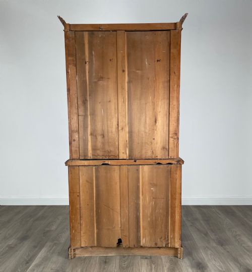 ANTIQUE 20TH CENTURY BOOKCASE ON CUPBOARD IN OAK - ADDITIONAL PHOTO 6