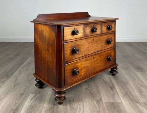 ANTIQUE 19TH CENTURY MAHOGANY CHEST OF DRAWERS - ADDITIONAL PHOTO 7