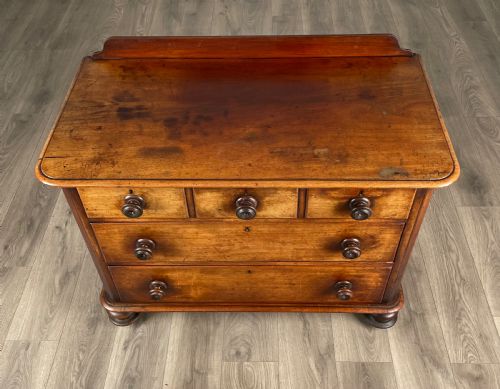 ANTIQUE 19TH CENTURY MAHOGANY CHEST OF DRAWERS - ADDITIONAL PHOTO 8