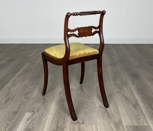 ANTIQUE 19TH CENTURY SET OF 6 REGENCY DINING CHAIRS IN WALNUT - ADDITIONAL PHOTO 3