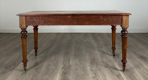 ANTIQUE 19TH CENTURY WRITING TABLE IN MAHOGANY - ADDITIONAL PHOTO 4