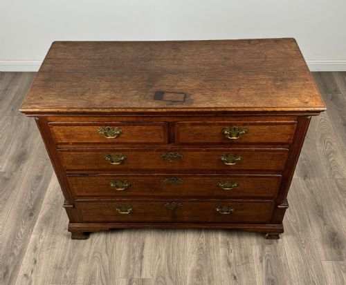 ANTIQUE 18TH CENTURY OAK CHEST OF DRAWERS - ADDITIONAL PHOTO 8