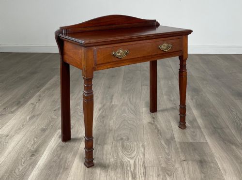 ANTIQUE 20TH CENTURY SIDE TABLE HALL TABLE IN MAHOGANY - ADDITIONAL PHOTO 7