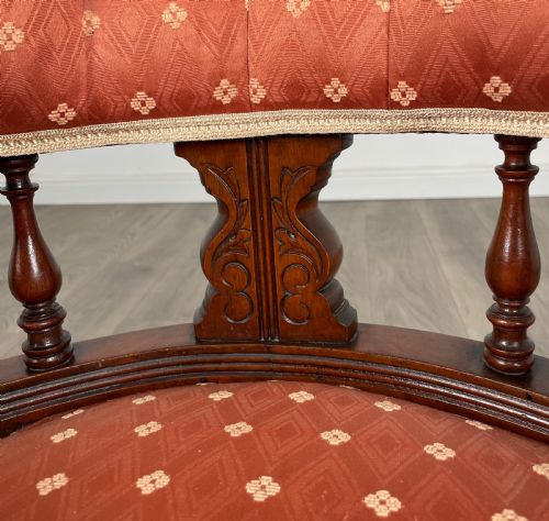 ANTIQUE PAIR OF 19TH CENTURY TUB CHAIRS IN MAHOGANY - ADDITIONAL PHOTO 7
