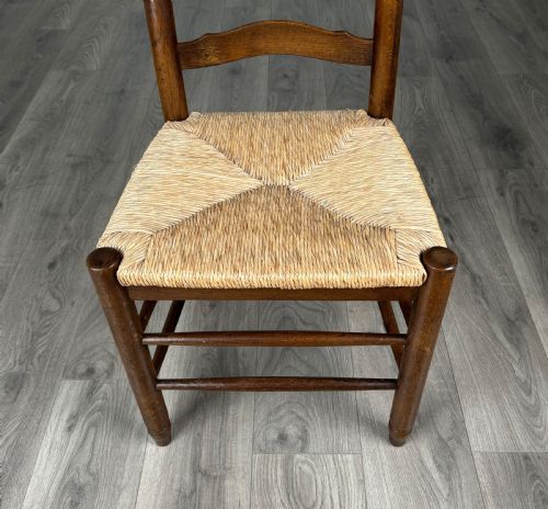 20TH CENTURY SET OF 6 LADDER BACK DINING CHAIRS IN OAK - ADDITIONAL PHOTO 4
