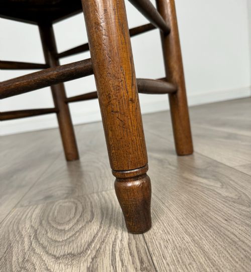 20TH CENTURY SET OF 6 LADDER BACK DINING CHAIRS IN OAK - ADDITIONAL PHOTO 6