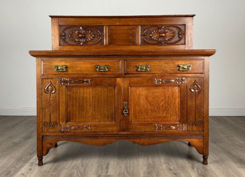 Antique 20th Century Art Nouveau Style Sideboard in Oak