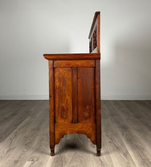 fig 4. Antique 20th Century Art Nouveau Style Sideboard In Oak