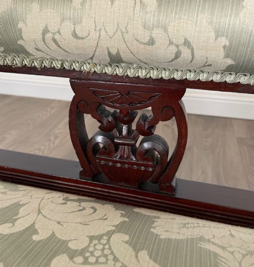 ANTIQUE 20TH CENTURY SETTEE IN MAHOGANY - ADDITIONAL PHOTO 8