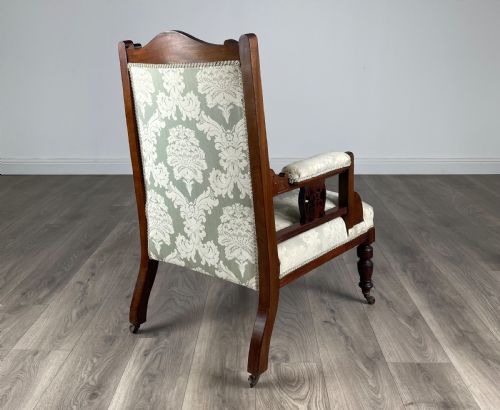 ANTIQUE 20TH CENTURY ARMCHAIR IN MAHOGANY - ADDITIONAL PHOTO 4