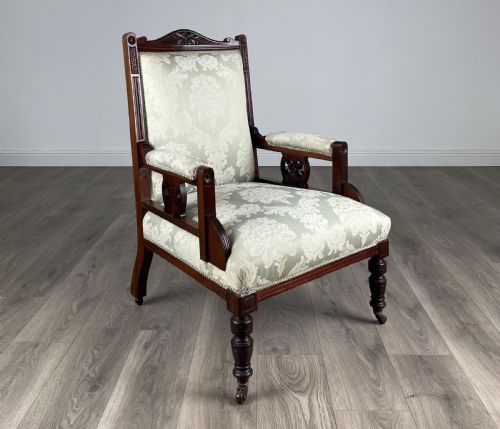 ANTIQUE 20TH CENTURY ARMCHAIR IN MAHOGANY - ADDITIONAL PHOTO 6