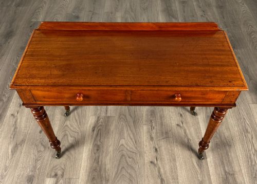 ANTIQUE 19TH CENTURY WRITING TABLE SIDE TABLE IN MAHOGANY - ADDITIONAL PHOTO 8