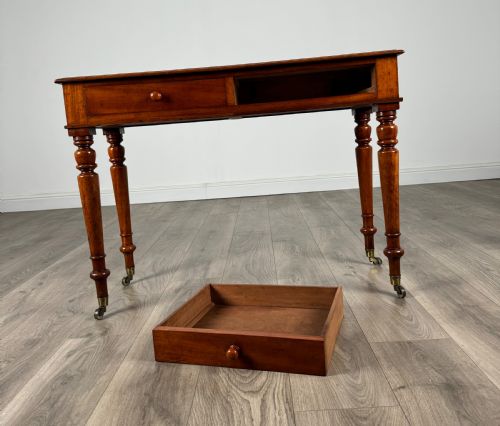 ANTIQUE 19TH CENTURY WRITING TABLE SIDE TABLE IN MAHOGANY - ADDITIONAL PHOTO 9