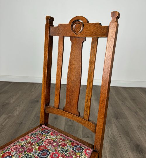 ANTIQUE 20TH CENTURY SET OF 6 ART NOUVEAU STYLE DINING CHAIRS - ADDITIONAL PHOTO 2