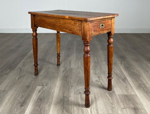 ANTIQUE LATE 19TH CENTURY SIDE TABLE CONSOLE TABLE IN OAK - ADDITIONAL PHOTO 6
