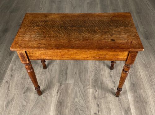 ANTIQUE LATE 19TH CENTURY SIDE TABLE CONSOLE TABLE IN OAK - ADDITIONAL PHOTO 8