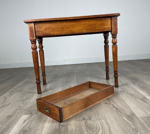 ANTIQUE LATE 19TH CENTURY SIDE TABLE CONSOLE TABLE IN OAK - ADDITIONAL PHOTO 9