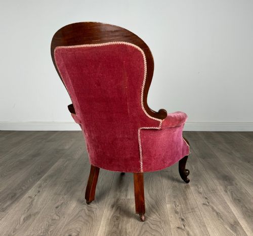 ANTIQUE 19TH CENTURY PAIR OF ARMCHAIRS IN MAHOGANY - ADDITIONAL PHOTO 5