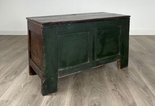 ANTIQUE FINE QUALITY 18TH CENTURY COFFER BLANKET BOX IN OAK - ADDITIONAL PHOTO 3