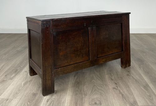 ANTIQUE FINE QUALITY 18TH CENTURY COFFER BLANKET BOX IN OAK - ADDITIONAL PHOTO 7