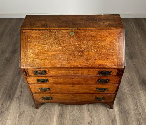 ANTIQUE 18TH CENTURY BUREAU IN OAK - ADDITIONAL PHOTO 9