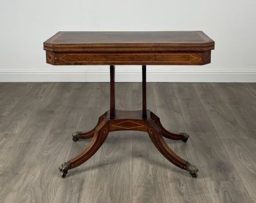 antique 19th century card table in rosewood - CATEGORY: ANTIQUE TABLES - DATED 19TH CENTURY