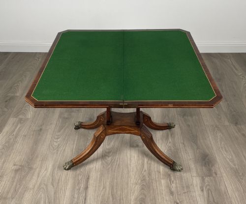 ANTIQUE 19TH CENTURY CARD TABLE IN ROSEWOOD - ADDITIONAL PHOTO 6