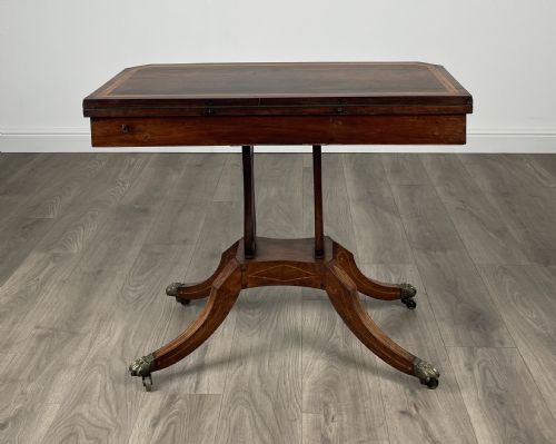 ANTIQUE 19TH CENTURY CARD TABLE IN ROSEWOOD - ADDITIONAL PHOTO 10