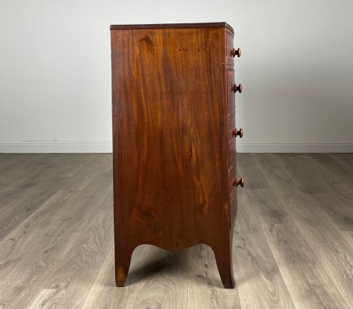 ANTIQUE 18TH CENTURY BOW FRONT CHEST OF DRAWERS IN MAHOGANY REF AF3117 - ADDITIONAL PHOTO 6